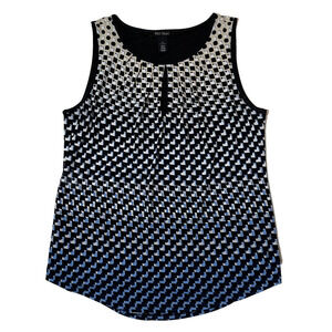 White House Black Market Ombre Geometric Sleeveless Shirt Size Medium